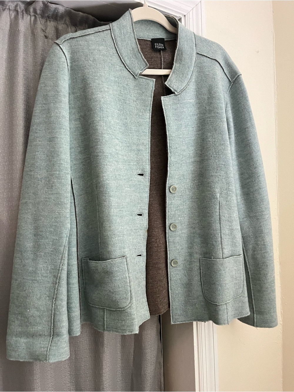 Eileen Fisher Merino Wool Knit Jacket M/L